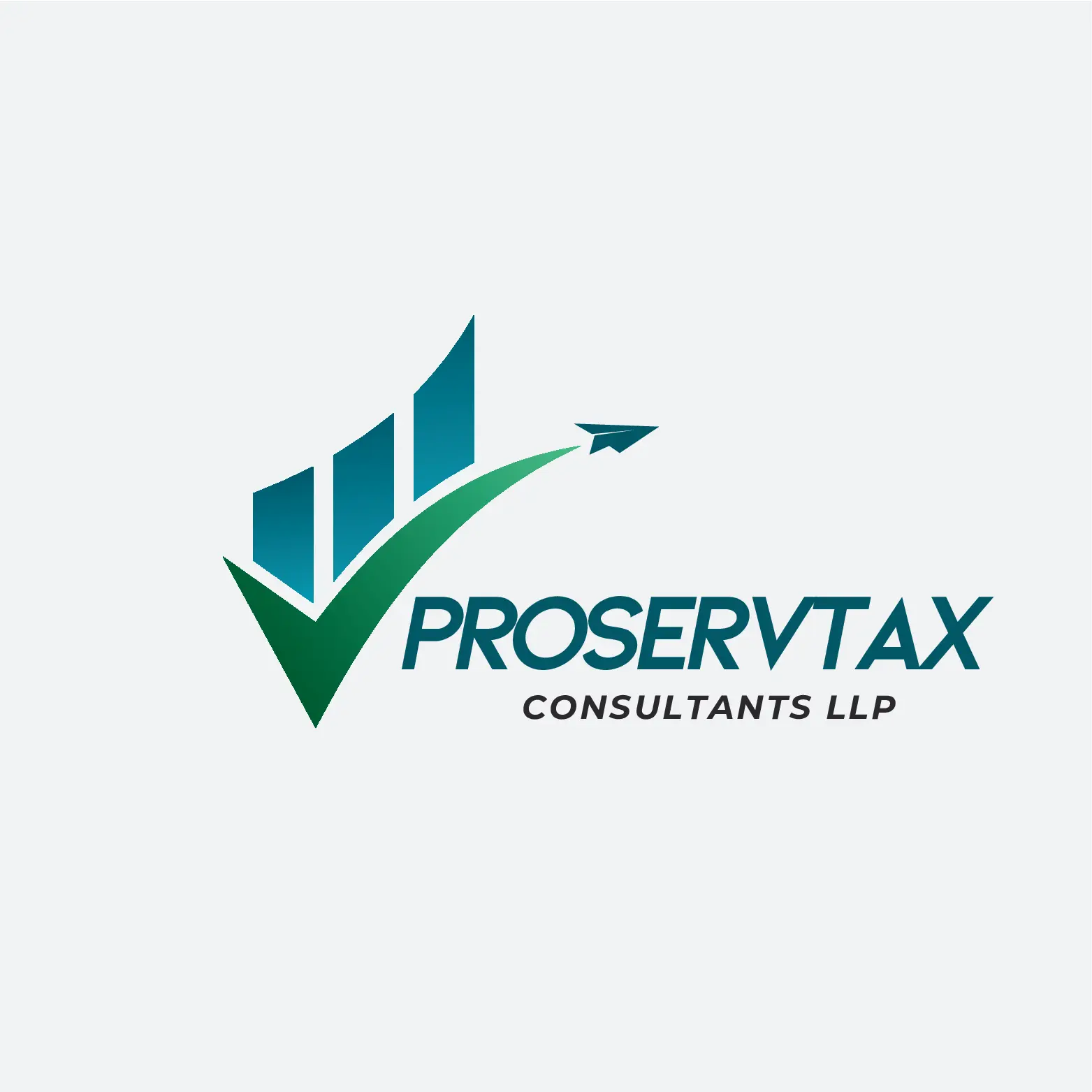 Proserv Tax Consultants LLP logo with growth bars and an upward arrow