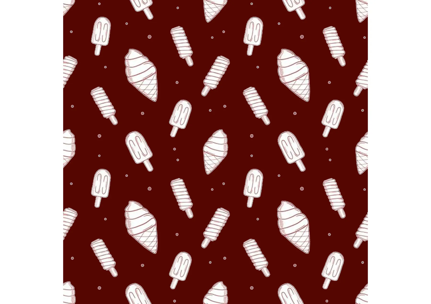 The repeating ice-lolly pattern created for Popice
