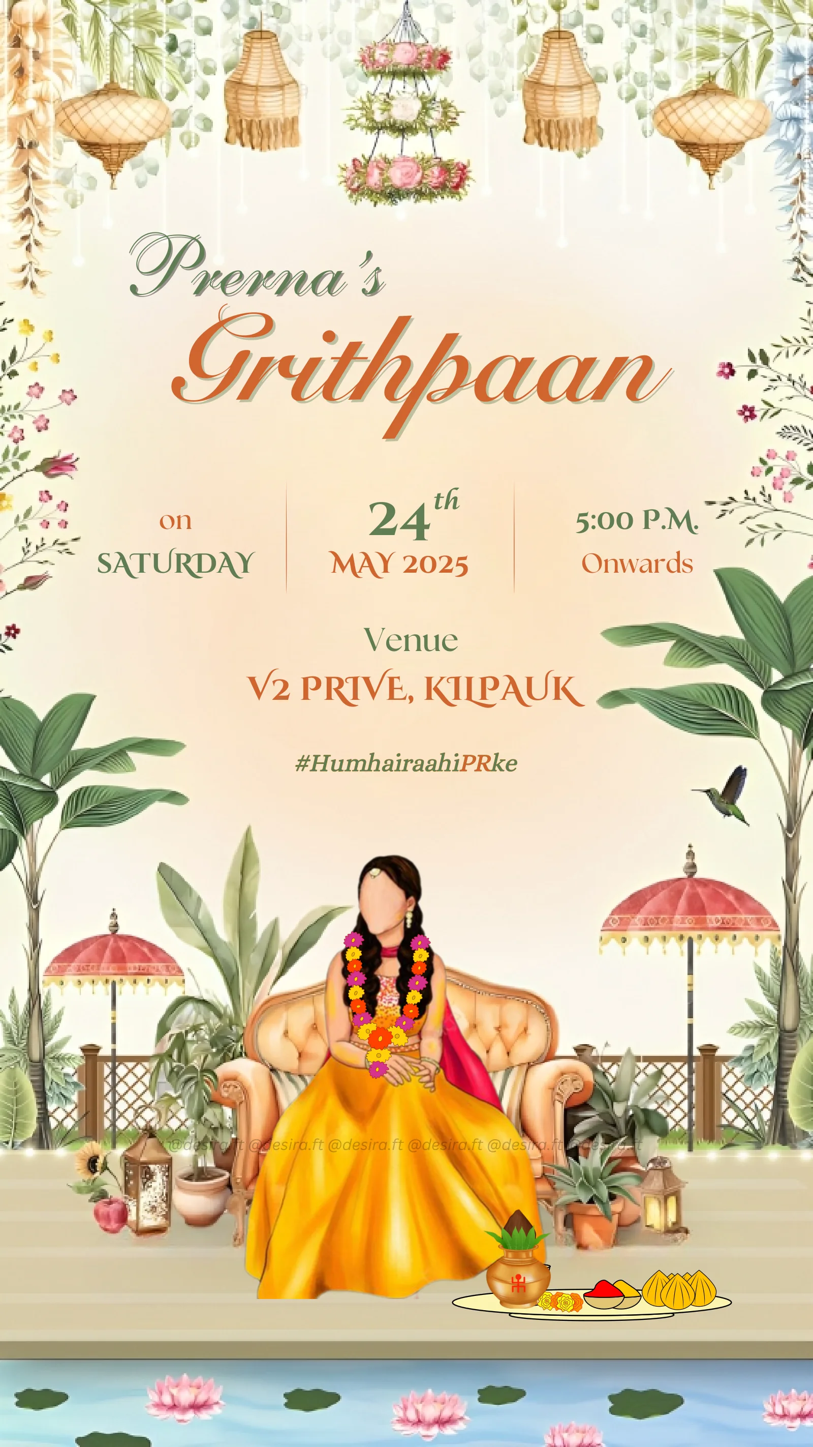 Grithpaan from Prerna & Rishabh: a celebration illustrated.