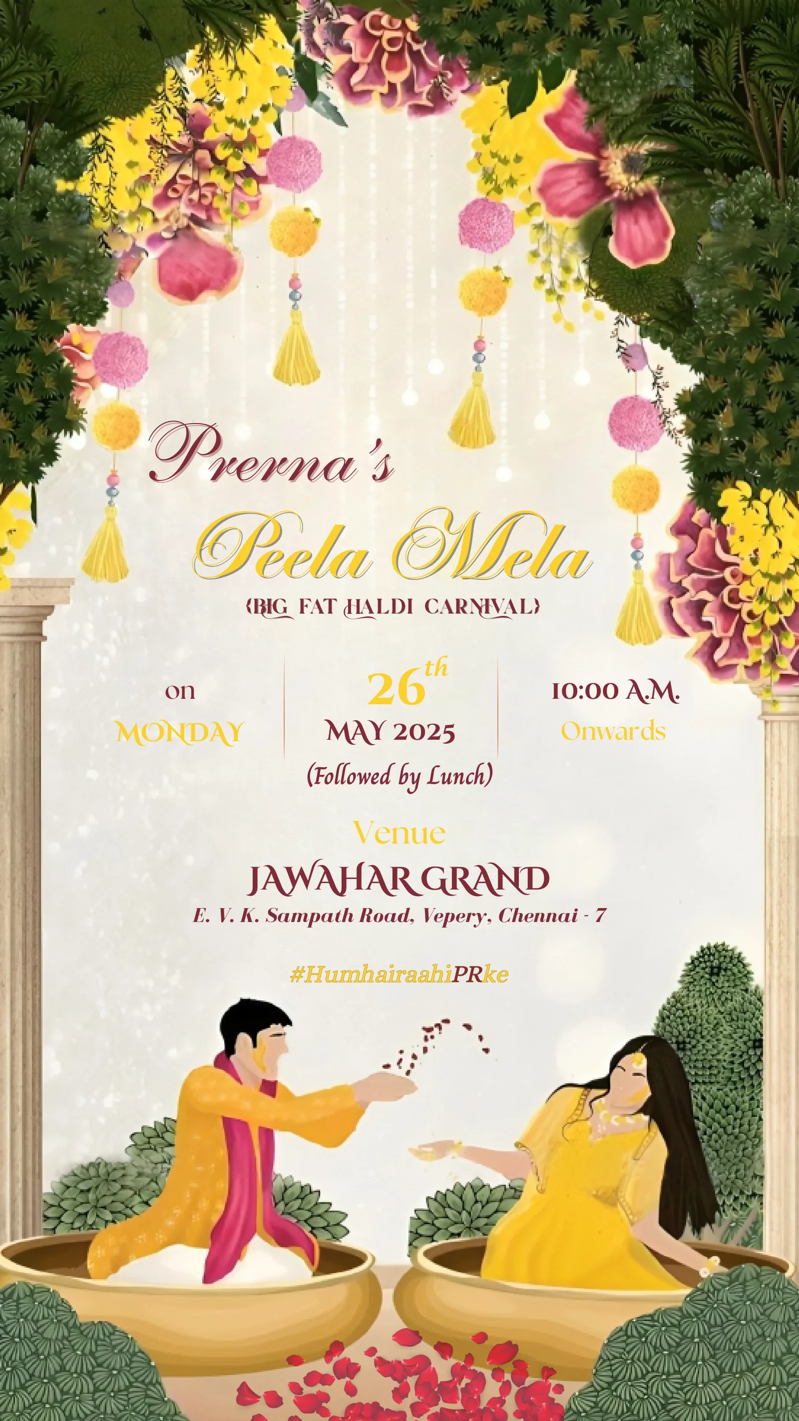 Phoolon Ki Holi from Prerna & Rishabh: a celebration illustrated.