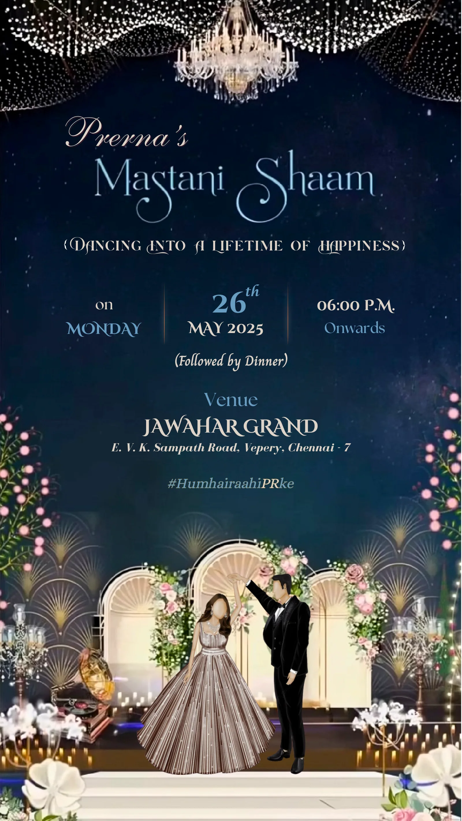 Mastani Shaam from Prerna & Rishabh: a celebration illustrated.